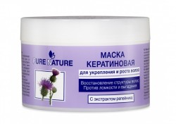 Маска для волос, Pure Nature (Пур нейче) 450 мл Кератиновая для укрепления и роста Формула 629