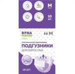 Подгузники для взрослых, Bona Mente (Бона Менте) р. M 10 шт на липучках