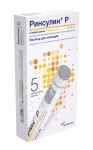 Ринсулин Р, раствор для инъекций 100 МЕ/мл 3 мл 5 шт картриджи в шприц-ручках