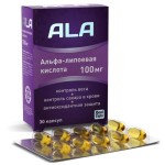 Альфа-липоевая кислота (ALA), капсулы 100 мг / 1500 мг 30 шт БАД