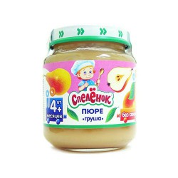 Пюре Спеленок груша без сахара с 4 мес 80 г